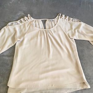 NakedZebra cream blouse
